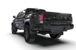 Toyota Tacoma Mud Flap - Front + Rear - Rally Armor - Metallic Black Logo - Black - `16-`23